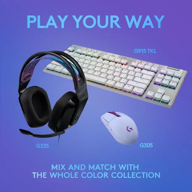Alt view image 8 of 11 - Logitech G335 Wired Gaming Headset, with Flip to Mute Microphone, 3.5mm Audio Jack, Memory Foam Earpads, Lightweight, Compatible with PC, PlayStation, Xbox, Nintendo Switch – Black