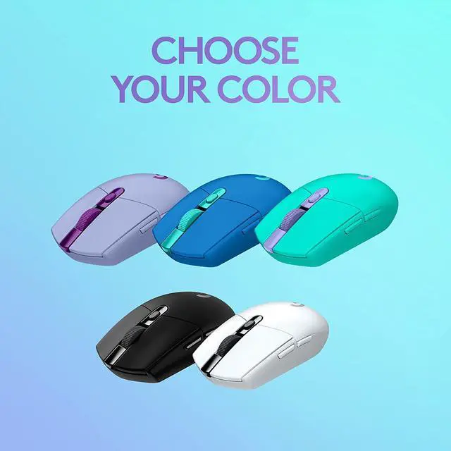 Alt view image 9 of 10 - Logitech G305 LIGHTSPEED Wireless Gaming Mouse, Hero 12K Sensor, 12,000 DPI, Lightweight, 6 Programmable Buttons, 250h Battery Life, On-Board Memory, PC/Mac - Mint