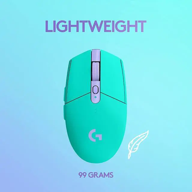 Alt view image 5 of 10 - Logitech G305 LIGHTSPEED Wireless Gaming Mouse, Hero 12K Sensor, 12,000 DPI, Lightweight, 6 Programmable Buttons, 250h Battery Life, On-Board Memory, PC/Mac - Mint