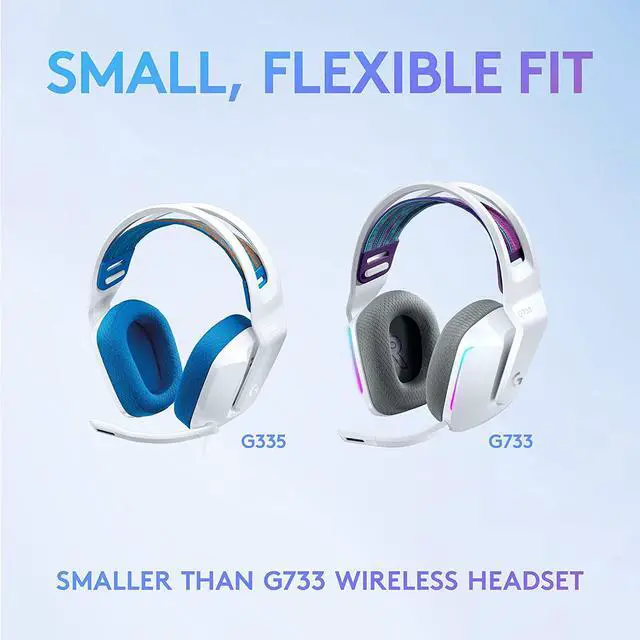 Alt view image 8 of 11 - Logitech G335 Wired Gaming Headset, with Flip to Mute Microphone, 3.5mm Audio Jack, Memory Foam Earpads, Lightweight, Compatible with PC, Playstation, Xbox, Nintendo Switch – White