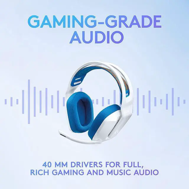 Alt view image 7 of 11 - Logitech G335 Wired Gaming Headset, with Flip to Mute Microphone, 3.5mm Audio Jack, Memory Foam Earpads, Lightweight, Compatible with PC, Playstation, Xbox, Nintendo Switch – White