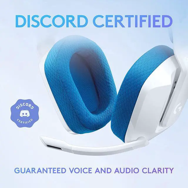 Alt view image 9 of 11 - Logitech G335 Wired Gaming Headset, with Flip to Mute Microphone, 3.5mm Audio Jack, Memory Foam Earpads, Lightweight, Compatible with PC, Playstation, Xbox, Nintendo Switch – White