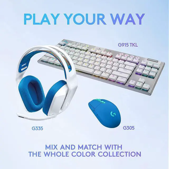 Alt view image 11 of 11 - Logitech G335 Wired Gaming Headset, with Flip to Mute Microphone, 3.5mm Audio Jack, Memory Foam Earpads, Lightweight, Compatible with PC, Playstation, Xbox, Nintendo Switch – White