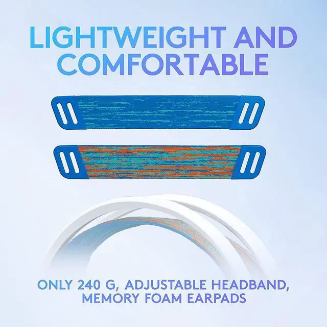 Alt view image 4 of 11 - Logitech G335 Wired Gaming Headset, with Flip to Mute Microphone, 3.5mm Audio Jack, Memory Foam Earpads, Lightweight, Compatible with PC, Playstation, Xbox, Nintendo Switch – White