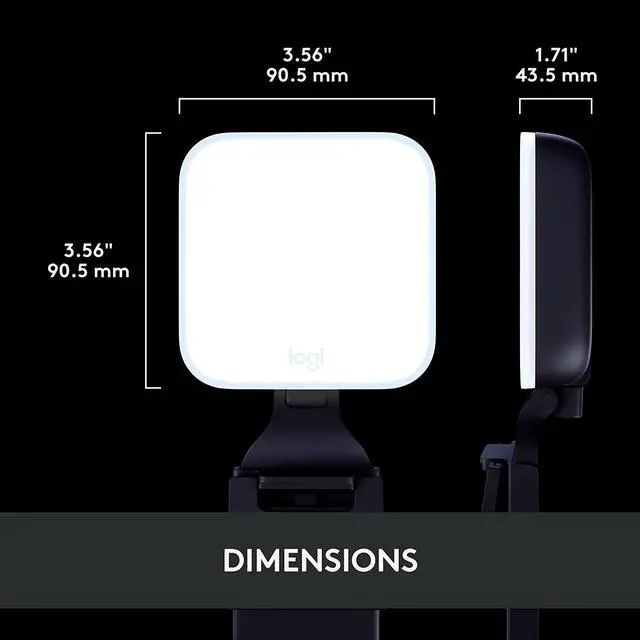 Alt view image 10 of 10 - Logitech Litra Glow Premium LED Streaming Light with TrueSoft, adjustable monitor mount, brightness & color temp settings, desktop app control for PC/Mac - Graphite