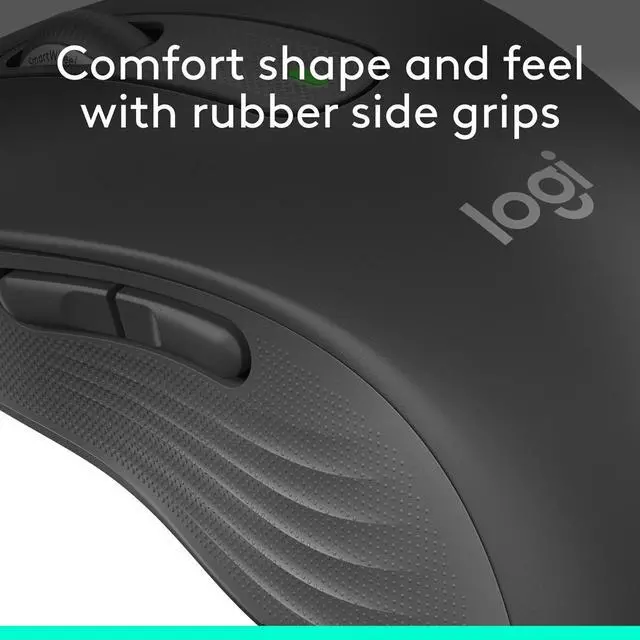 Alt view image 8 of 10 - Logitech M650 Signature wireless Mouse 910-006231 Graphite 5 Buttons 1 x Wheel Wireless Mouse