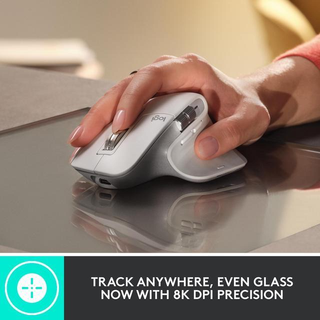 Alt view image 3 of 11 - Logitech MX Master 3S - Wireless Performance Mouse with Ultra-fast Scrolling, Ergo, 8K DPI, Track on Glass, Quiet Clicks, USB-C, Bluetooth, Windows, Linux, Chrome - Black