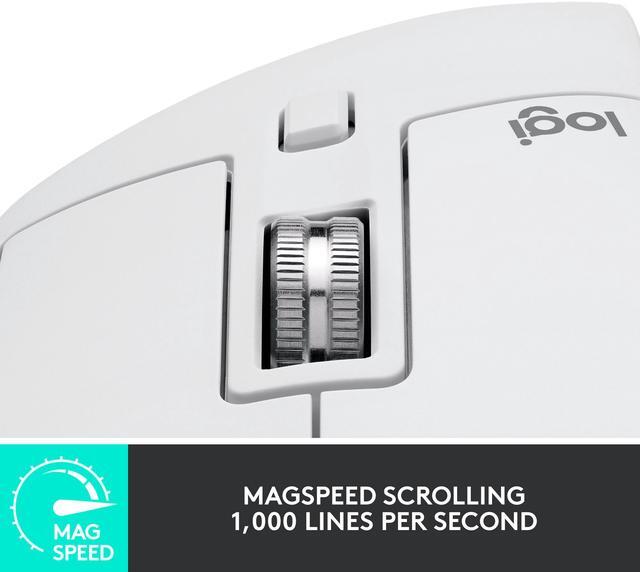 Alt view image 9 of 11 - Logitech MX Master 3S - Wireless Performance Mouse with Ultra-fast Scrolling, Ergo, 8K DPI, Track on Glass, Quiet Clicks, USB-C, Bluetooth, Windows, Linux, Chrome - Pale Grey