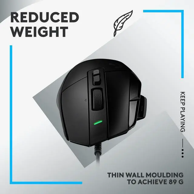 Alt view image 6 of 7 - Logitech G502 X Wired Gaming Mouse - LIGHTFORCE hybrid optical-mechanical primary switches, HERO 25K gaming sensor, compatible with PC - macOS/Windows - Black