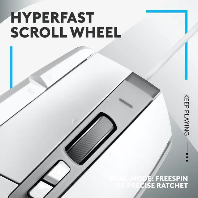 Alt view image 3 of 7 - Logitech G502 X Wired Gaming Mouse - LIGHTFORCE hybrid optical-mechanical primary switches, HERO 25K gaming sensor, compatible with PC - macOS/Windows - White