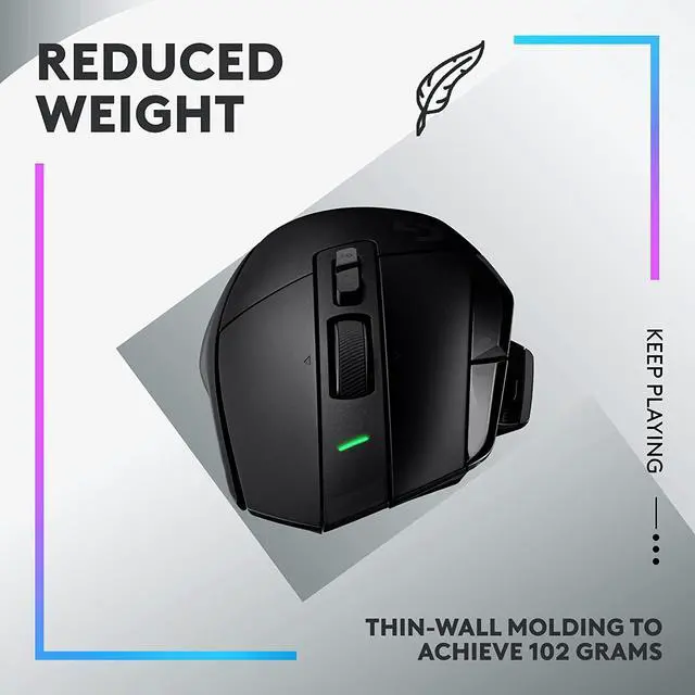 Alt view image 5 of 5 - Logitech G502 X LIGHTSPEED Wireless Gaming Mouse - Optical mouse with LIGHTFORCE hybrid optical-mechanical switches, HERO 25K gaming sensor, compatible with PC - macOS/Windows - Black