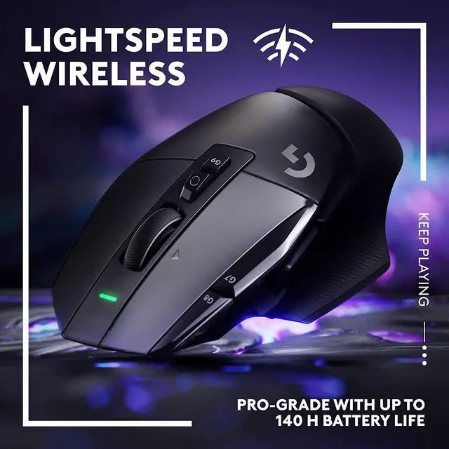 Alt view image 3 of 5 - Logitech G502 X LIGHTSPEED Wireless Gaming Mouse - Optical mouse with LIGHTFORCE hybrid optical-mechanical switches, HERO 25K gaming sensor, compatible with PC - macOS/Windows - Black