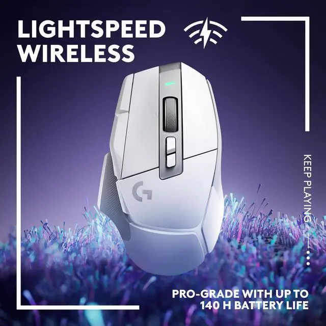Alt view image 3 of 6 - Logitech G502 X LIGHTSPEED Wireless Gaming Mouse - Optical mouse with LIGHTFORCE hybrid optical-mechanical switches, HERO 25K gaming sensor, compatible with PC - macOS/Windows - White