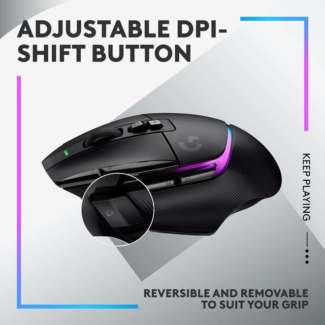 Alt view image 7 of 9 - Logitech G502 X PLUS LIGHTSPEED Wireless RGB Gaming Mouse - Optical mouse with LIGHTFORCE hybrid switches, LIGHTSYNC RGB, HERO 25K gaming sensor, compatible with PC - macOS/Windows - Black