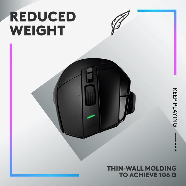 Alt view image 9 of 9 - Logitech G502 X PLUS LIGHTSPEED Wireless RGB Gaming Mouse - Optical mouse with LIGHTFORCE hybrid switches, LIGHTSYNC RGB, HERO 25K gaming sensor, compatible with PC - macOS/Windows - Black