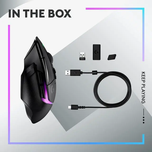 Alt view image 10 of 9 - Logitech G502 X PLUS LIGHTSPEED Wireless RGB Gaming Mouse - Optical mouse with LIGHTFORCE hybrid switches, LIGHTSYNC RGB, HERO 25K gaming sensor, compatible with PC - macOS/Windows - Black