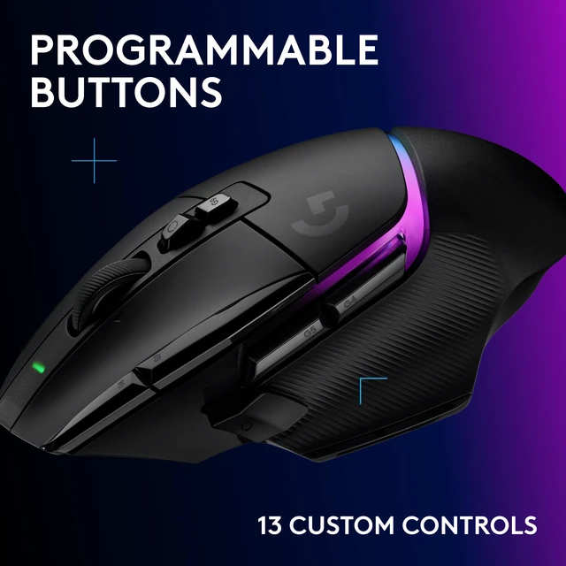 Alt view image 3 of 10 - Logitech G502 X PLUS LIGHTSPEED Wireless RGB Gaming Mouse - Optical mouse with LIGHTFORCE hybrid switches, LIGHTSYNC RGB, HERO 44K Gaming Sensor, Compatible with PC - macOS/Windows - Black