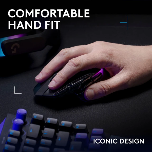 Alt view image 4 of 10 - Logitech G502 X PLUS LIGHTSPEED Wireless RGB Gaming Mouse - Optical mouse with LIGHTFORCE hybrid switches, LIGHTSYNC RGB, HERO 44K Gaming Sensor, Compatible with PC - macOS/Windows - Black