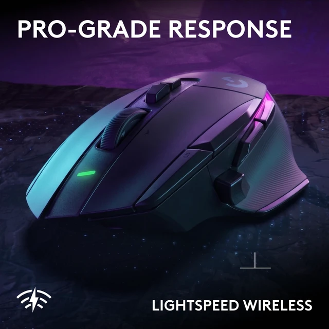 Alt view image 5 of 10 - Logitech G502 X PLUS LIGHTSPEED Wireless RGB Gaming Mouse - Optical mouse with LIGHTFORCE hybrid switches, LIGHTSYNC RGB, HERO 44K Gaming Sensor, Compatible with PC - macOS/Windows - Black