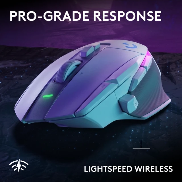 Alt view image 5 of 10 - Logitech G502 X PLUS LIGHTSPEED Wireless RGB Gaming Mouse - Optical mouse with LIGHTFORCE hybrid switches, LIGHTSYNC RGB, HERO 25K gaming sensor, compatible with PC - macOS/Windows - White