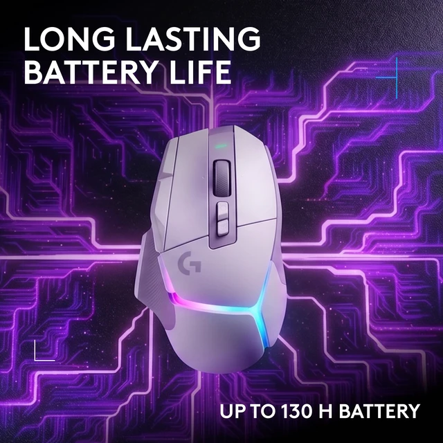 Alt view image 6 of 10 - Logitech G502 X PLUS LIGHTSPEED Wireless RGB Gaming Mouse - Optical mouse with LIGHTFORCE hybrid switches, LIGHTSYNC RGB, HERO 25K gaming sensor, compatible with PC - macOS/Windows - White