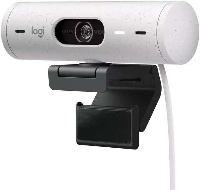 Main image of Logitech Brio 500 Full HD Webcam with Auto Light Correction,Show Mode, Dual Noise Reduction Mics, Webcam Privacy Cover, Works with Microsoft Teams, Google Meet, Zoom, USB-C Cable - Off White