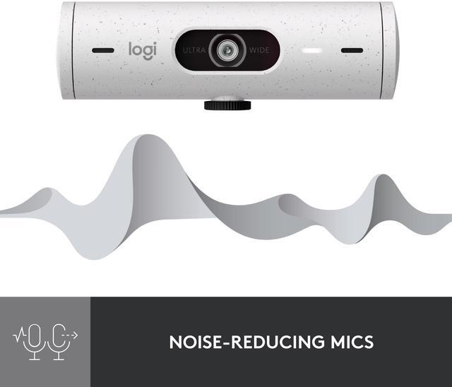 Alt view image 4 of 11 - Logitech Brio 500 Full HD Webcam with Auto Light Correction,Show Mode, Dual Noise Reduction Mics, Webcam Privacy Cover, Works with Microsoft Teams, Google Meet, Zoom, USB-C Cable - Off White