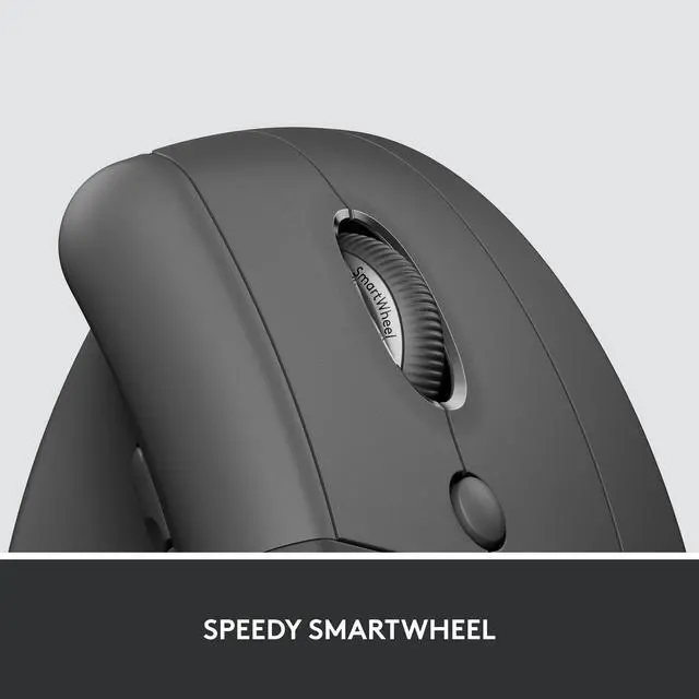 Alt view image 9 of 10 - Logitech Lift for Business, Vertical Ergonomic Mouse, Wireless, Bluetooth or Secured Logi Bolt USB, Quiet clicks, Globally Certified, Windows/Mac/Chrome/Linux