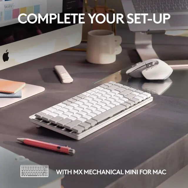Alt view image 7 of 12 - Logitech MX Master 3S for Mac - Wireless Bluetooth Mouse with Ultra-fast Scrolling, Ergo, 8K DPI, Quiet Clicks, Track on Glass, Customization, USB-C, Apple, iPad