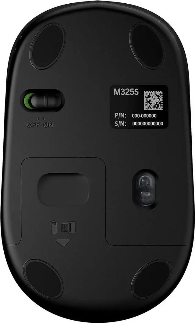 Alt view image 3 of 4 - Logitech M325S Wireless Optical 3 Button Mouse - Dark Silver