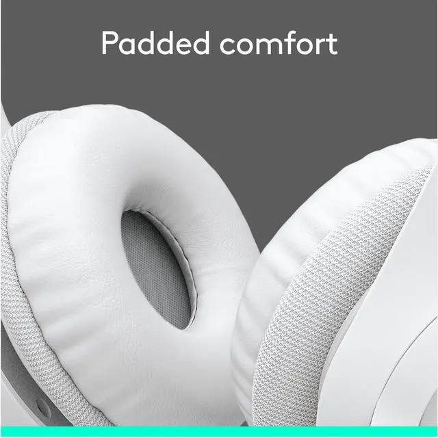 Alt view image 7 of 9 - Logitech H390 Wired Headset for PC/Laptop, Stereo Headphones with Noise Cancelling Microphone, USB-A, In-Line Controls, off white