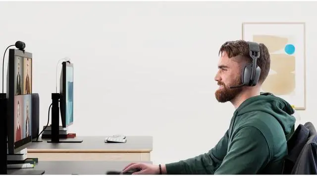 Alt view image 9 of 10 - Logitech Zone Vibe Wireless Graphite Color Headset for Business  - UC Version