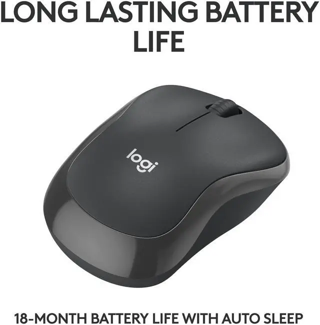 Alt view image 7 of 8 - Logitech M240 Silent Bluetooth Mouse, Wireless, Compact, Portable, Smooth Tracking, 18-Month Battery, for Windows, macOS, ChromeOS, Compatible with PC, Mac, Laptop, Tablets (Graphite)