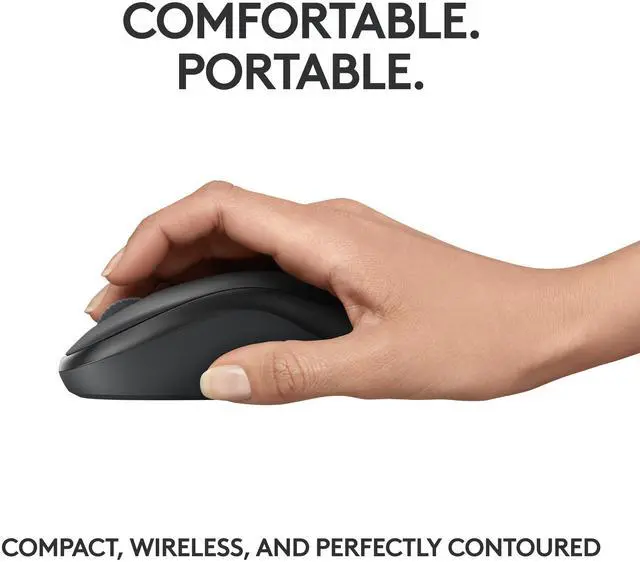Alt view image 5 of 8 - Logitech M240 Silent Bluetooth Mouse, Wireless, Compact, Portable, Smooth Tracking, 18-Month Battery, for Windows, macOS, ChromeOS, Compatible with PC, Mac, Laptop, Tablets (Graphite)