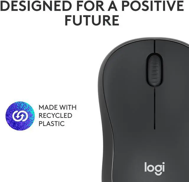 Alt view image 2 of 8 - Logitech M240 Silent Bluetooth Mouse, Wireless, Compact, Portable, Smooth Tracking, 18-Month Battery, for Windows, macOS, ChromeOS, Compatible with PC, Mac, Laptop, Tablets (Graphite)