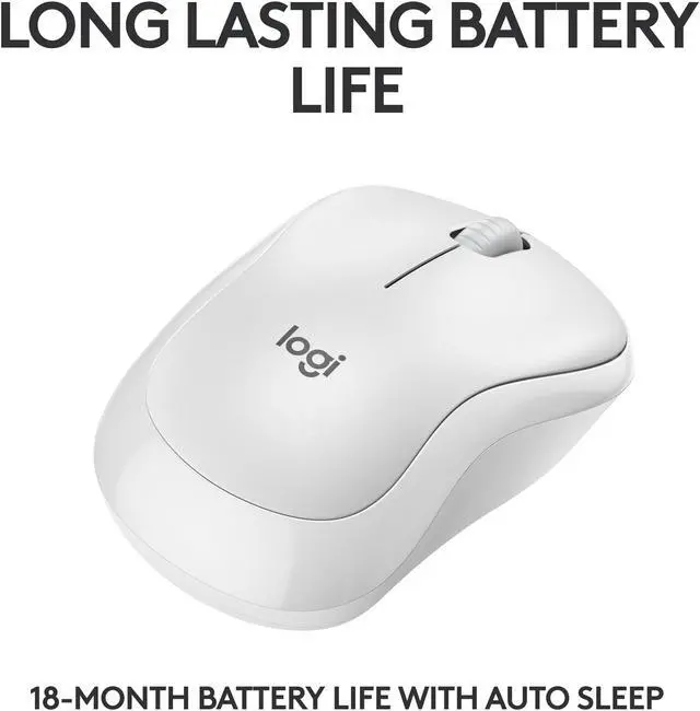Alt view image 4 of 8 - Logitech M240 Silent Bluetooth Mouse, Wireless, Compact, Portable, Smooth Tracking, 18-Month Battery, for Windows, macOS, ChromeOS, Compatible with PC, Mac, Laptop, Tablets (Off-white)