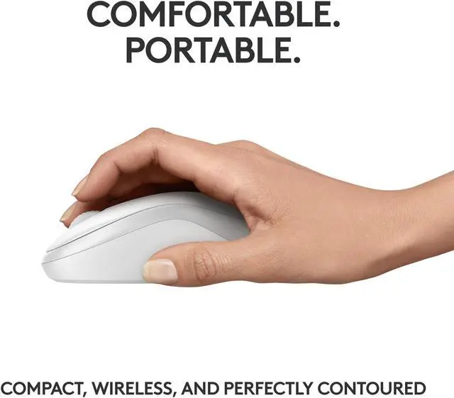 Alt view image 5 of 8 - Logitech M240 Silent Bluetooth Mouse, Wireless, Compact, Portable, Smooth Tracking, 18-Month Battery, for Windows, macOS, ChromeOS, Compatible with PC, Mac, Laptop, Tablets (Off-white)