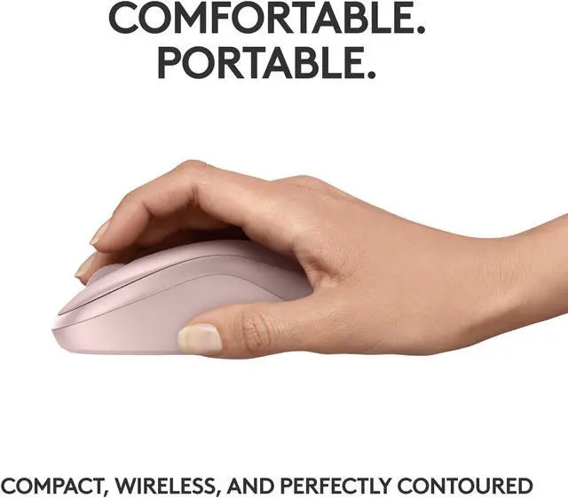 Alt view image 5 of 8 - Logitech M240 Silent Bluetooth Mouse, Wireless, Compact, Portable, Smooth Tracking, 18-Month Battery, for Windows, macOS, ChromeOS, Compatible with PC, Mac, Laptop, Tablets (Rose)