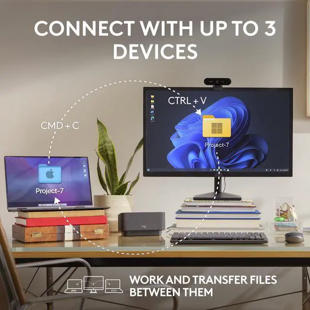 Alt view image 3 of 8 - Logitech MX Anywhere 3S Compact Wireless Mouse, Fast Scrolling, 8K DPI Any-Surface Tracking, Quiet Clicks, Programmable Buttons, USB C, Bluetooth, Windows PC, Linux, Chrome, Mac, Rose