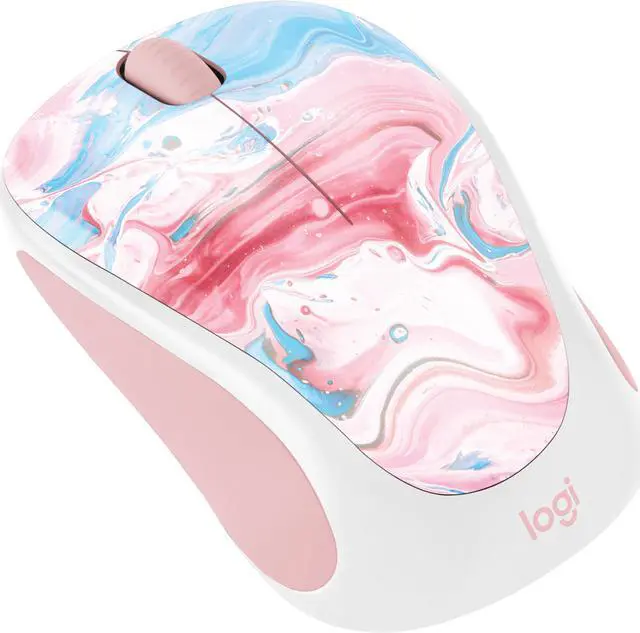 Alt view image 2 of 4 - Logitech M317C Wireless Mouse Limited Edition - USB Receiver, 12 months AA Battery Life, Portable & Lightweight, Easy Plug & Play with Broad Compatibility - COTTON CANDY