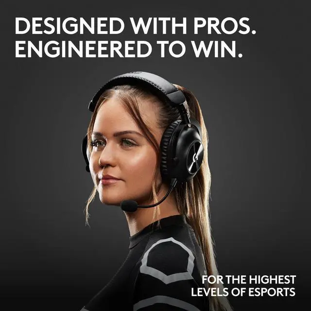 Alt view image 2 of 9 - Logitech G PRO X2 LIGHTSPEED Wireless Gaming Headset, Detachable Boom Mic, 50mm Graphene Drivers, DTS:X Headphone 2.0—7.1 Surround, Bluetooth/USB/3.5mm Aux, for PC, PS5, PS4, Nintendo Switch - White
