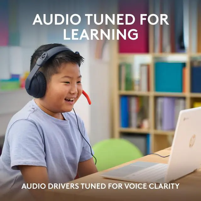 Alt view image 5 of 9 - Logitech Zone Learn Wired Over-ear Headset with Microphone for Learners, USB Type C, for Windows/MacOS/iPadOS/Android/Mobile