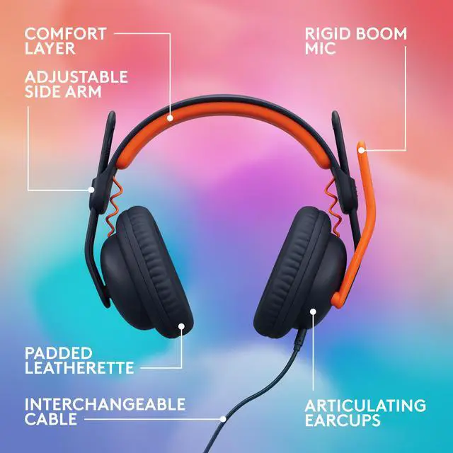 Alt view image 7 of 9 - Logitech Zone Learn Wired Over-ear Headset with Microphone for Learners, USB Type C, for Windows/MacOS/iPadOS/Android/Mobile