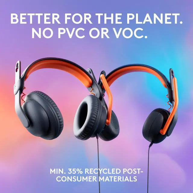 Alt view image 10 of 9 - Logitech Zone Learn Wired Over-ear Headset with Microphone for Learners, USB Type C, for Windows/MacOS/iPadOS/Android/Mobile