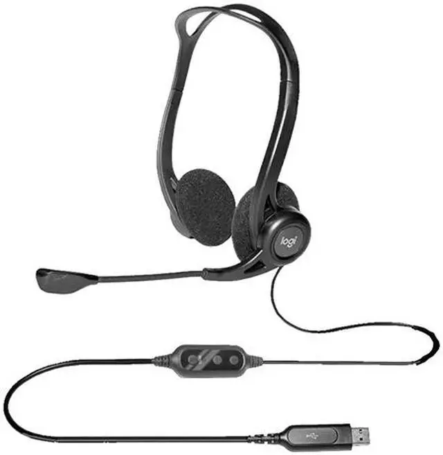 Alt view image 4 of 4 - Logitech H370 USB Computer Headset Digital Sound Noise Canceling Mic Black