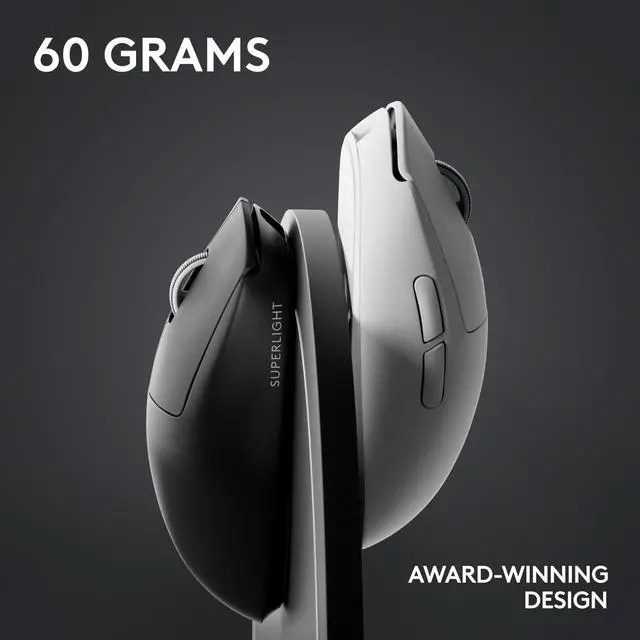 Alt view image 8 of 10 - Logitech G PRO X SUPERLIGHT 2 Lightspeed Wireless Gaming Mouse, Lightweight, LIGHTFORCE Hybrid Switches, Hero 2 Sensor, 44,000 DPI, 5 Programmable Buttons, USB-C Charging, PC & Mac