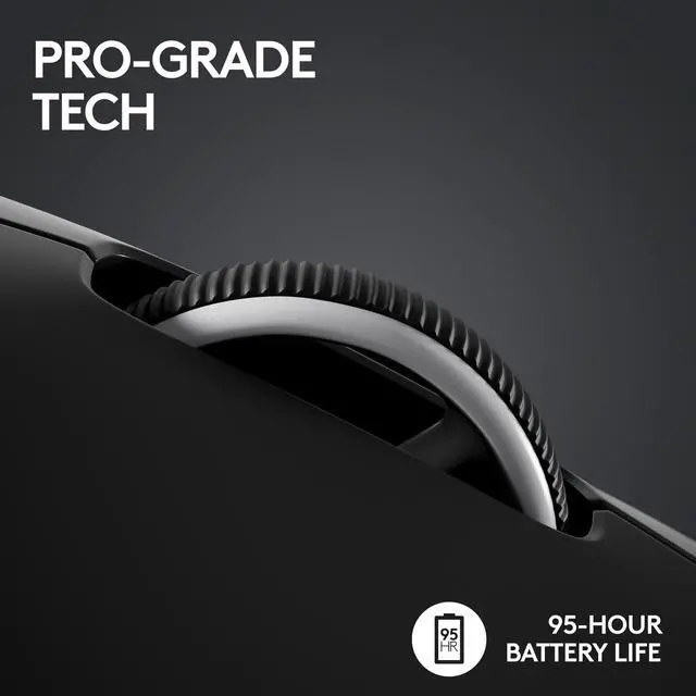 Alt view image 9 of 10 - Logitech G PRO X SUPERLIGHT 2 Lightspeed Wireless Gaming Mouse, Lightweight, LIGHTFORCE Hybrid Switches, Hero 2 Sensor, 44,000 DPI, 5 Programmable Buttons, USB-C Charging, PC & Mac