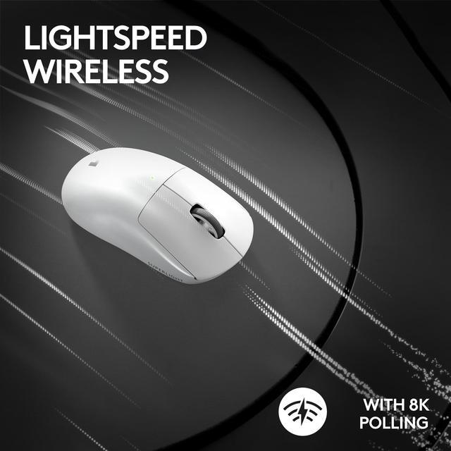 Alt view image 6 of 10 - Logitech G PRO X Superlight 2 Lightspeed Wireless Gaming Mouse, Lightweight, LIGHTFORCE Hybrid Switches, Hero 2 Sensor, 32,000 DPI, 5 Programmable Buttons, USB-C Charging, PC & Mac - White