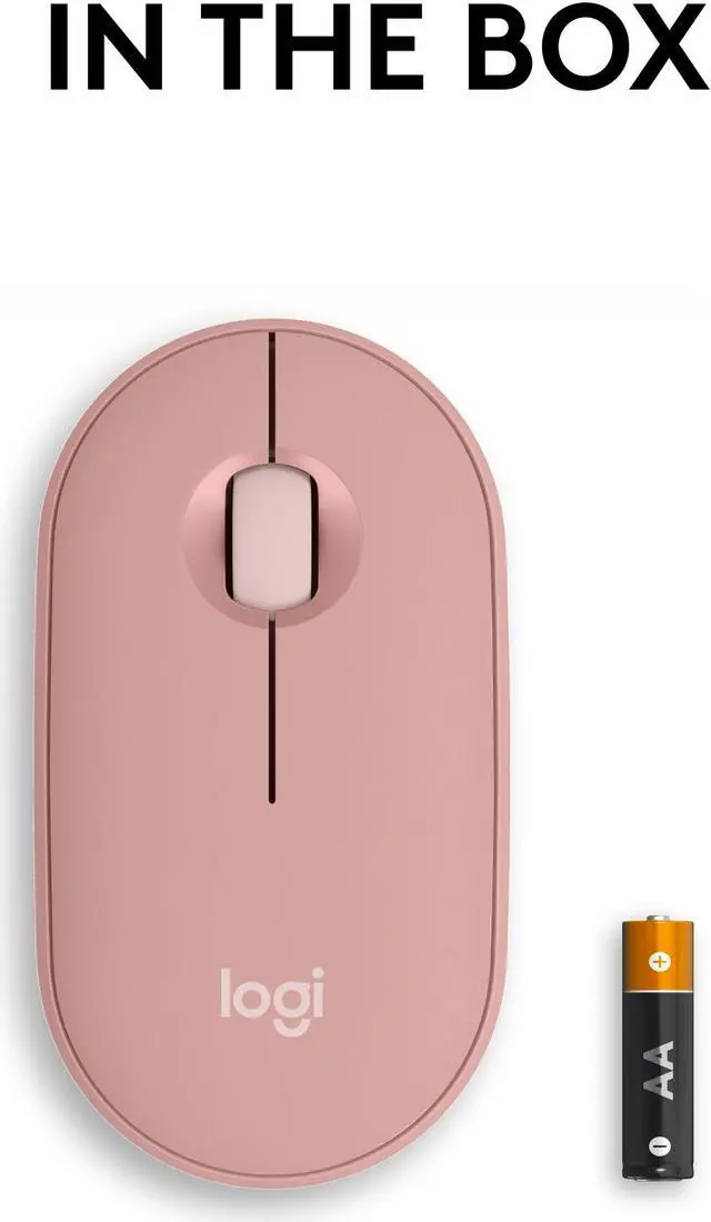 Alt view image 9 of 10 - Logitech Pebble 2 M350s Mouse, Slim, compact Bluetooth® Wireless, customizable button, Multi-device pairing, Tonal Rose