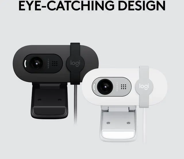 Alt view image 8 of 9 - Logitech Brio 100 Full HD Webcam for Meetings and Streaming, Auto-Light Balance, Built-In Mic, Privacy Shutter, USB-A, for Microsoft Teams, Google Meet, Zoom and More - Graphite